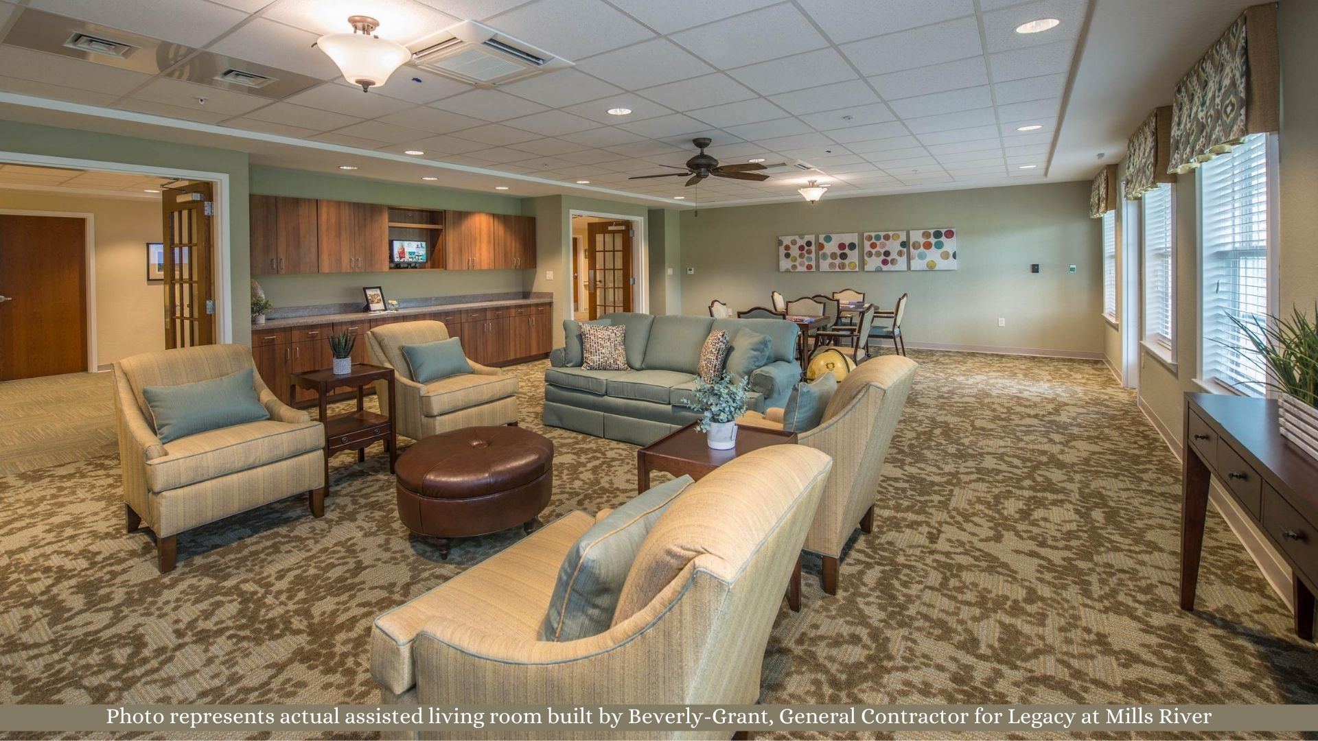 assisted living room in a continuing care retirement community