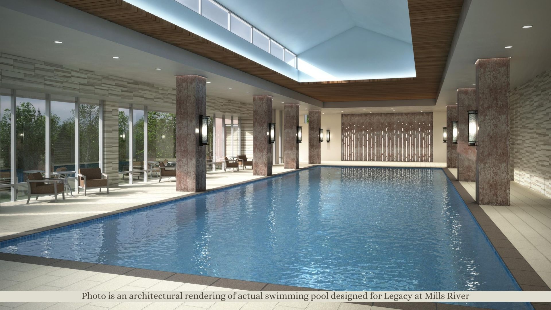 pool at senior living community in western north carolina